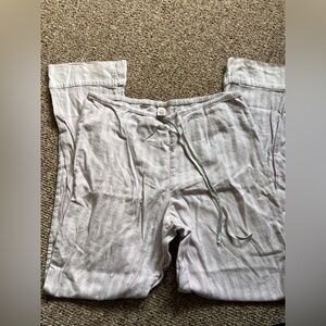 Victoria's Secret Pink and White Striped Lounge Pants
